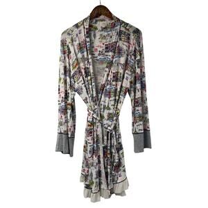 Layla Tourist Robe L/XL Cute Comfy Cozy New York London Travel Theme